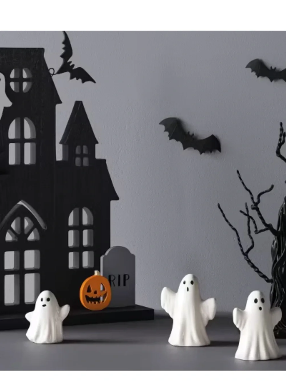 3pc Shiny Ceramic Ghosts Decorative Accent Set - Hyde and EEK! Boutique 2026